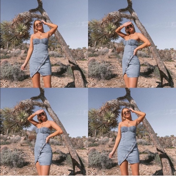 Tobi Dresses & Skirts - Tobi strapless denim dress